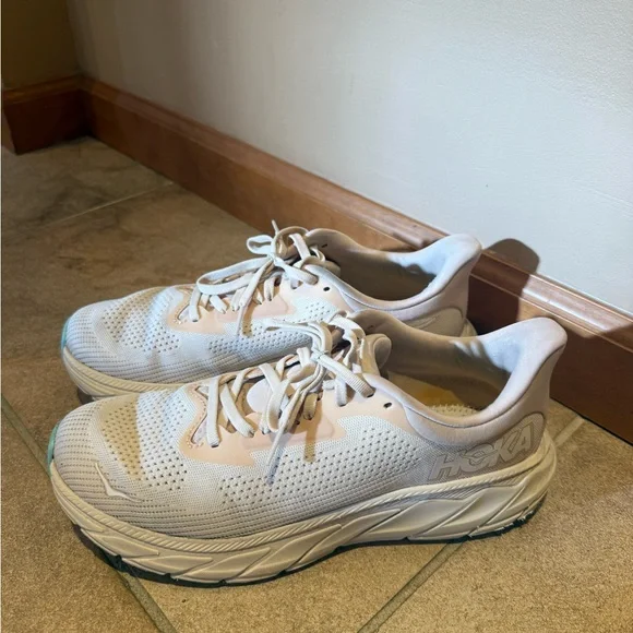 Hoka Women's Sneakers - Pink/Cream and Blue - Picture 2 of 2